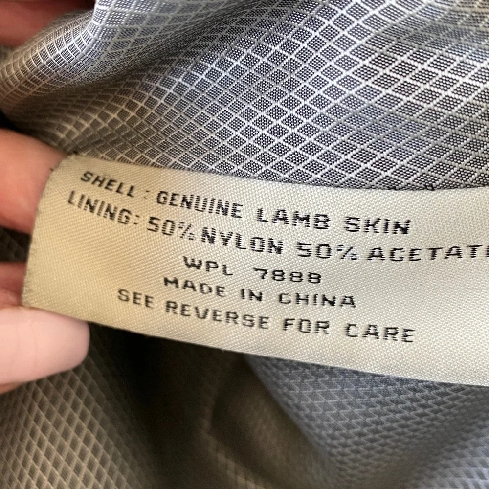 Y2K Lamb Skin Black Leather Blazer Style Jacket by Anne Klein size M